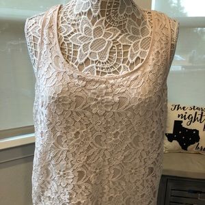 Lace racer back top
